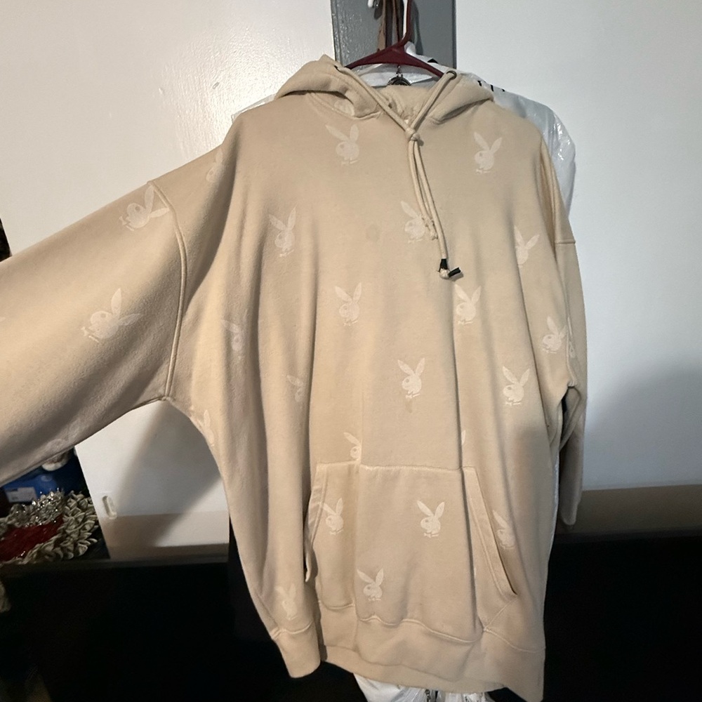 PLAYBOY Tan Hooded Sweater